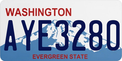 WA license plate AYE3280