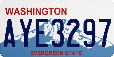 WA license plate AYE3297