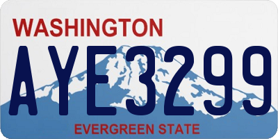 WA license plate AYE3299