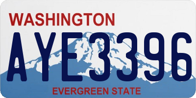 WA license plate AYE3396