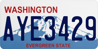 WA license plate AYE3429