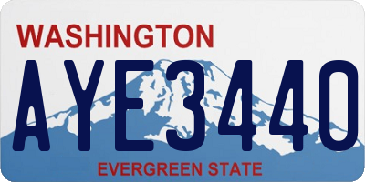 WA license plate AYE3440