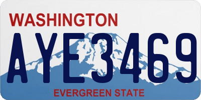 WA license plate AYE3469