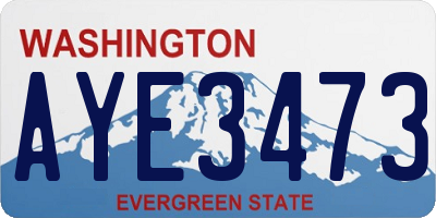 WA license plate AYE3473