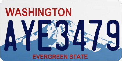 WA license plate AYE3479
