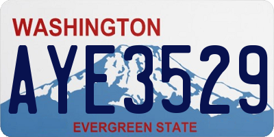 WA license plate AYE3529