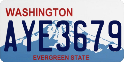 WA license plate AYE3679