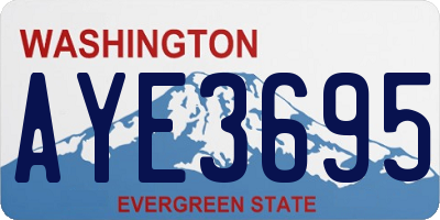 WA license plate AYE3695