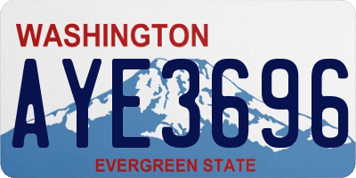 WA license plate AYE3696