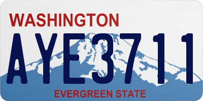WA license plate AYE3711