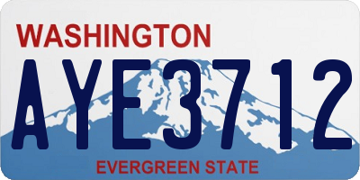 WA license plate AYE3712