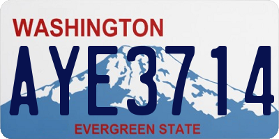 WA license plate AYE3714