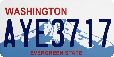 WA license plate AYE3717