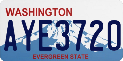 WA license plate AYE3720