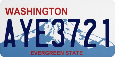 WA license plate AYE3721
