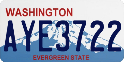WA license plate AYE3722