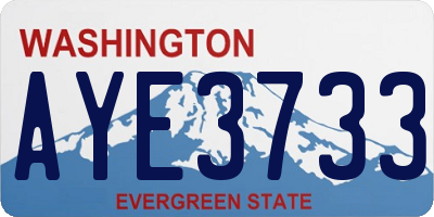 WA license plate AYE3733