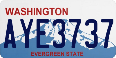 WA license plate AYE3737