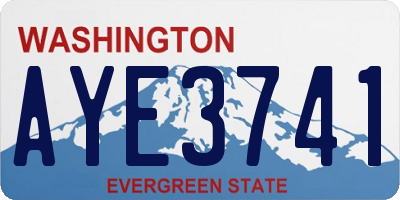 WA license plate AYE3741