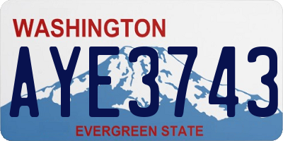 WA license plate AYE3743