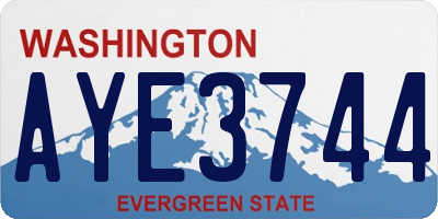 WA license plate AYE3744