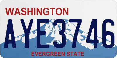 WA license plate AYE3746