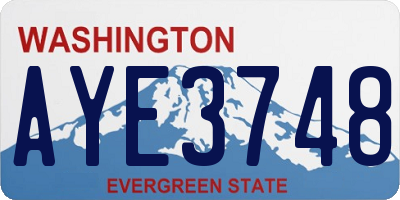 WA license plate AYE3748
