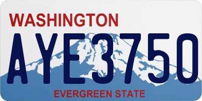 WA license plate AYE3750