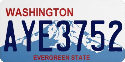 WA license plate AYE3752