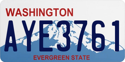 WA license plate AYE3761