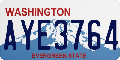 WA license plate AYE3764