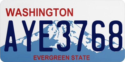 WA license plate AYE3768