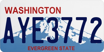 WA license plate AYE3772