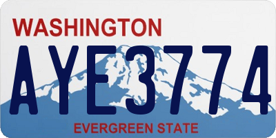 WA license plate AYE3774