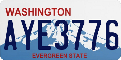 WA license plate AYE3776