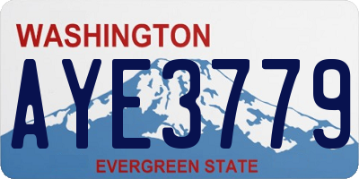 WA license plate AYE3779