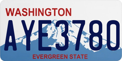 WA license plate AYE3780