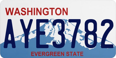 WA license plate AYE3782