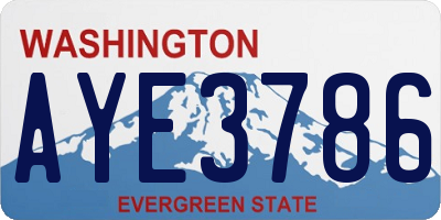 WA license plate AYE3786