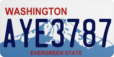 WA license plate AYE3787