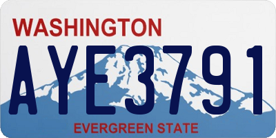 WA license plate AYE3791