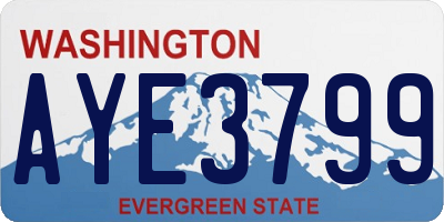 WA license plate AYE3799