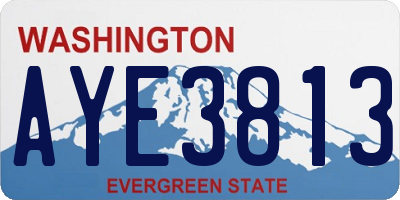 WA license plate AYE3813