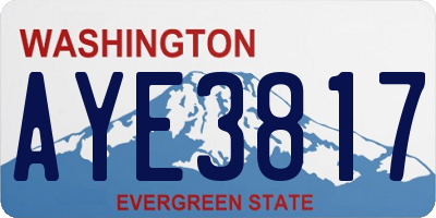 WA license plate AYE3817