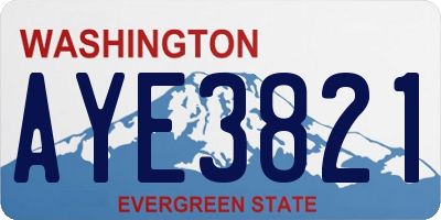 WA license plate AYE3821