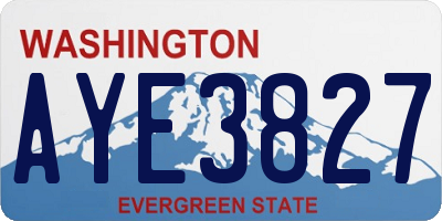 WA license plate AYE3827