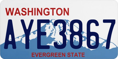 WA license plate AYE3867