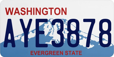 WA license plate AYE3878