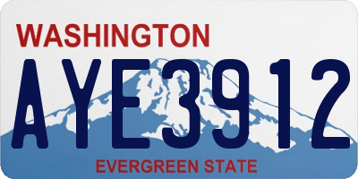 WA license plate AYE3912