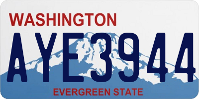 WA license plate AYE3944